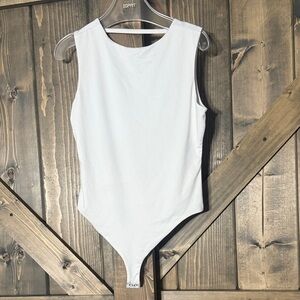 White Sleeveless Bodysuit
